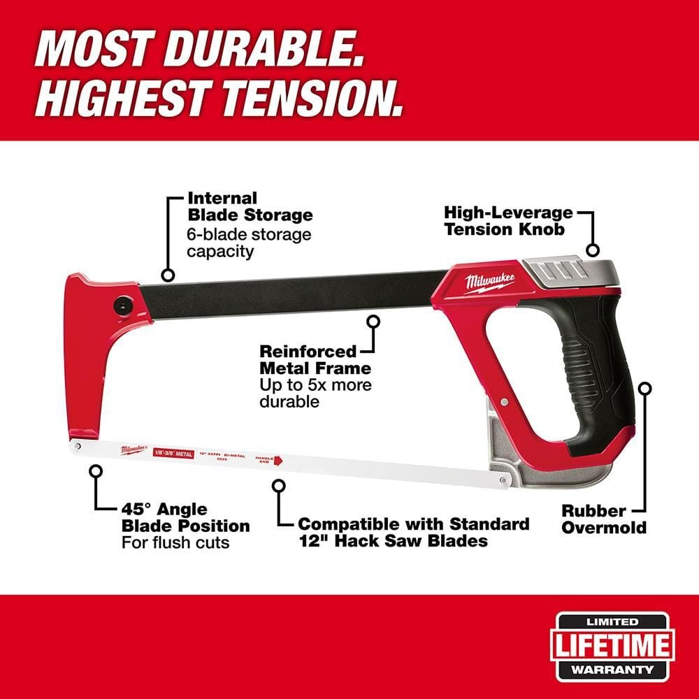 Milwaukee 12 in. High Tension Hacksaw, large image number 2