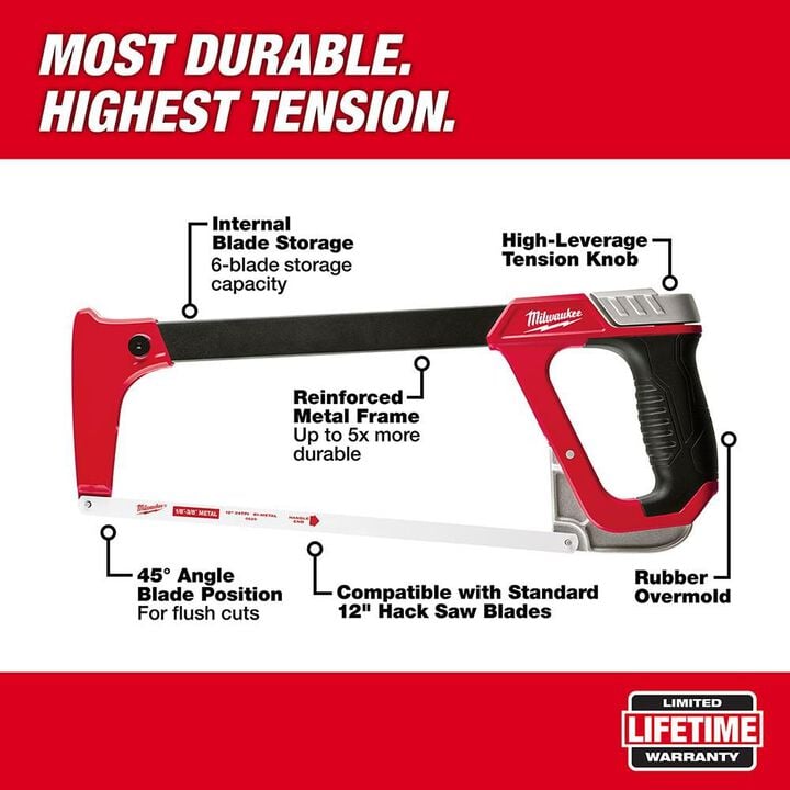 Milwaukee 12 in. High Tension Hacksaw, large image number 1