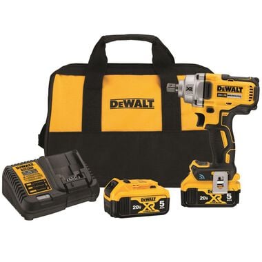 DEWALT 20V MAX Tool Connect 1/2in Mid-Range Impact Wrench with Detent Pin Anvil Kit