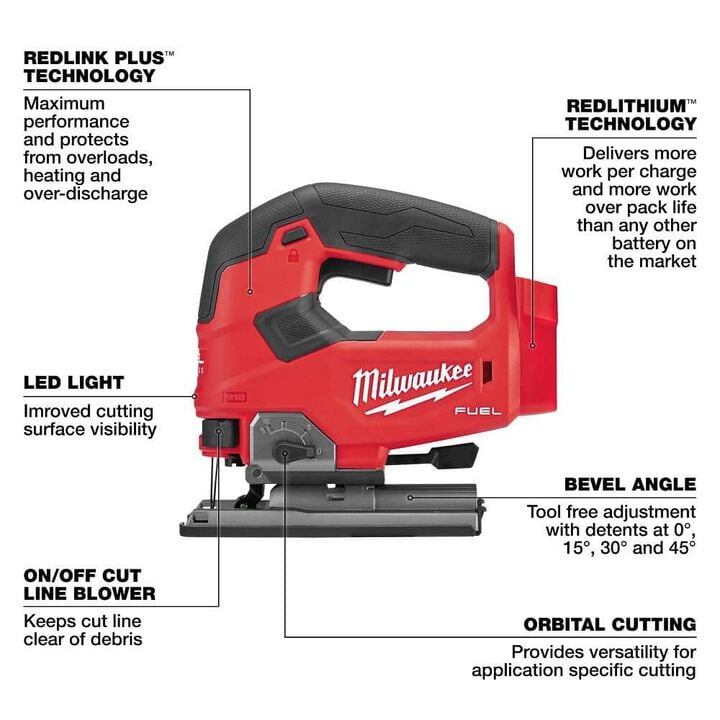 Milwaukee M18 Fuel 2-Tool Combo Kit and Top Handle Jig Saw, large image number 18