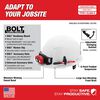 Milwaukee White Front Brim Hard Hat with 6pt Ratcheting Suspension Type 1 Class E, small image number 2