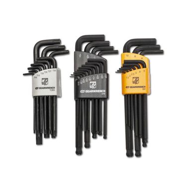 GEARWRENCH SAE/Metric/Torx Hex Key Set Magnetic Long Ball End 31pc