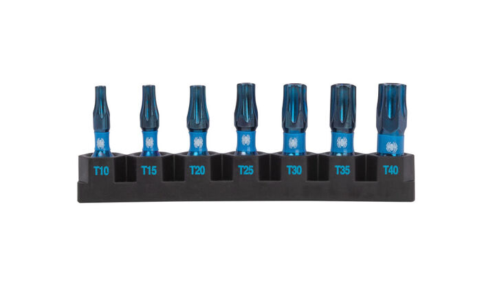 Spyder 1 Inch Long Tamper-Resistant Star Impact Driver Bit Set, 7 Pieces, large image number 5