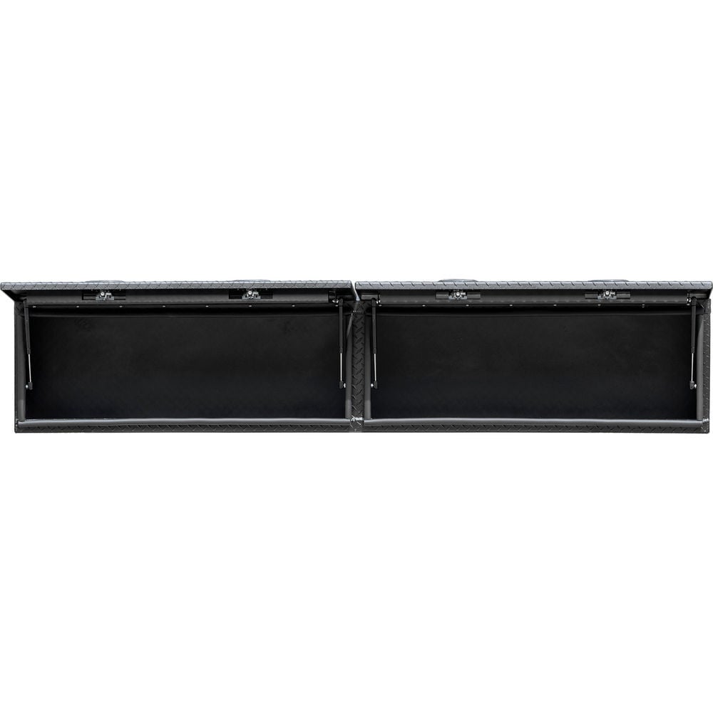 Buyers Products Company 18x16x96 Textured Matte Black Diamond Tread Aluminum Topsider Truck Box with Flip-Up Door, large image number 8