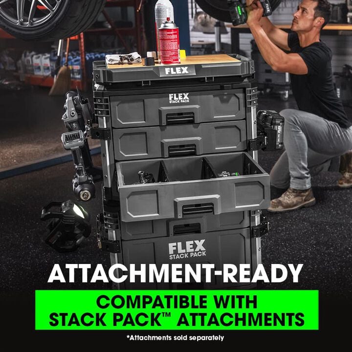 FLEX Stack Pack Trolley, Stack Pack 3-Drawer Tool Box Bundle, large image number 6