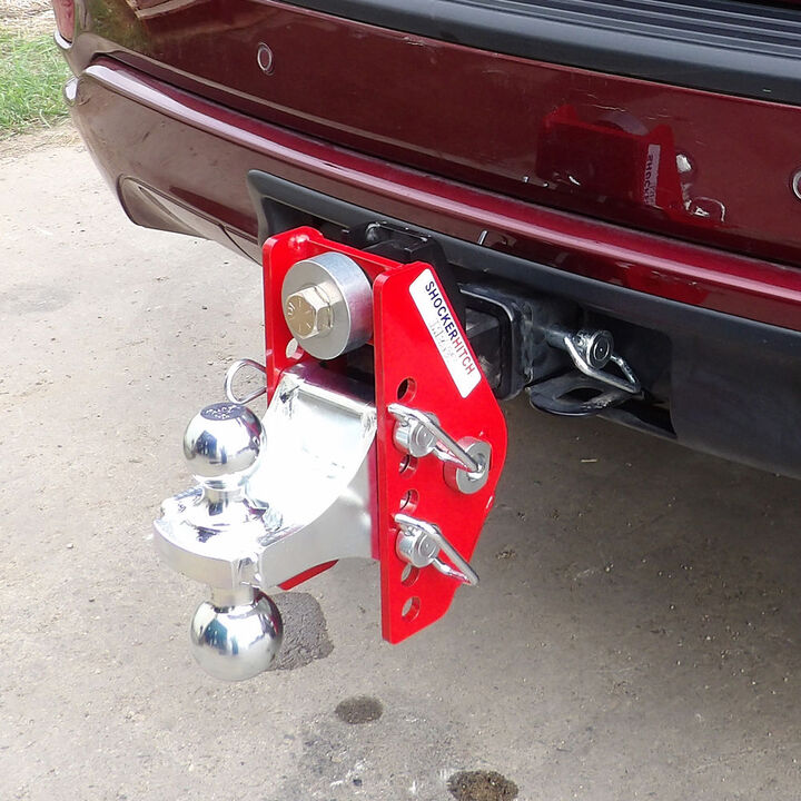 Shocker Hitch Impact 14K 2 Inch Cushion Hitch & Black Combo Ball Mount with 2 Inch & 2 5/16 Inch Hitch Balls, large image number 9