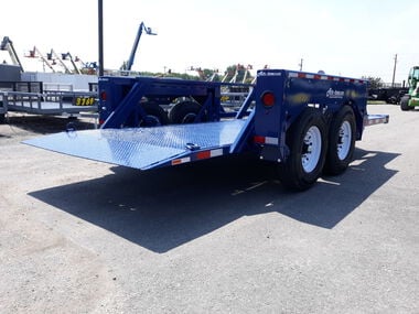 Air-Tow Trailers 14 Ft. Drop Deck Flatbed Trailer 75 Inch Deck Width - 12000# Capacity, large image number 4