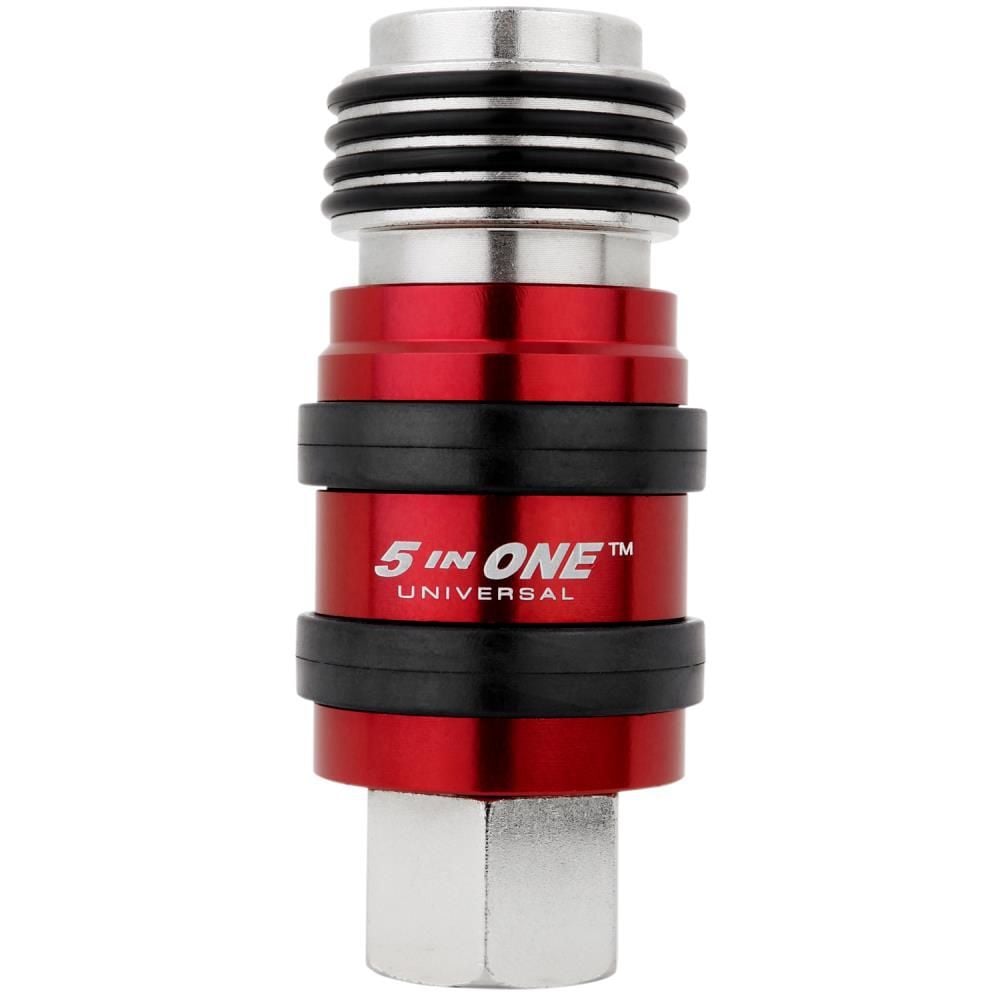 Milton 5 In ONE S-1752 Universal Safety Exhaust Quick-Connect Industrial Coupler 1/4in Body 3/8in FNPT, large image number 4