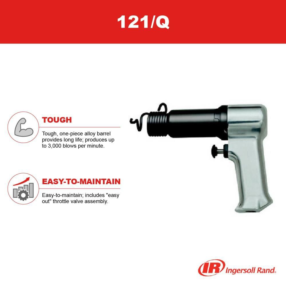 Ingersoll Rand Super Duty Air Hammer 0.401 Inch Shank, 3000 BPM, 2.28 Inch Stroke, large image number 5