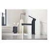 Moen Arlys Bathroom Faucet Black 1 Handle Low Arc Low Profile, small