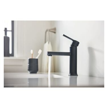 Moen Arlys Bathroom Faucet Black 1 Handle Low Arc Low Profile, large image number 5