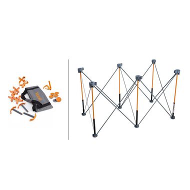 Bora Portamate 30in x 24in x 48in Steel Centipede Work Support Sawhorse with BONUS Accessories