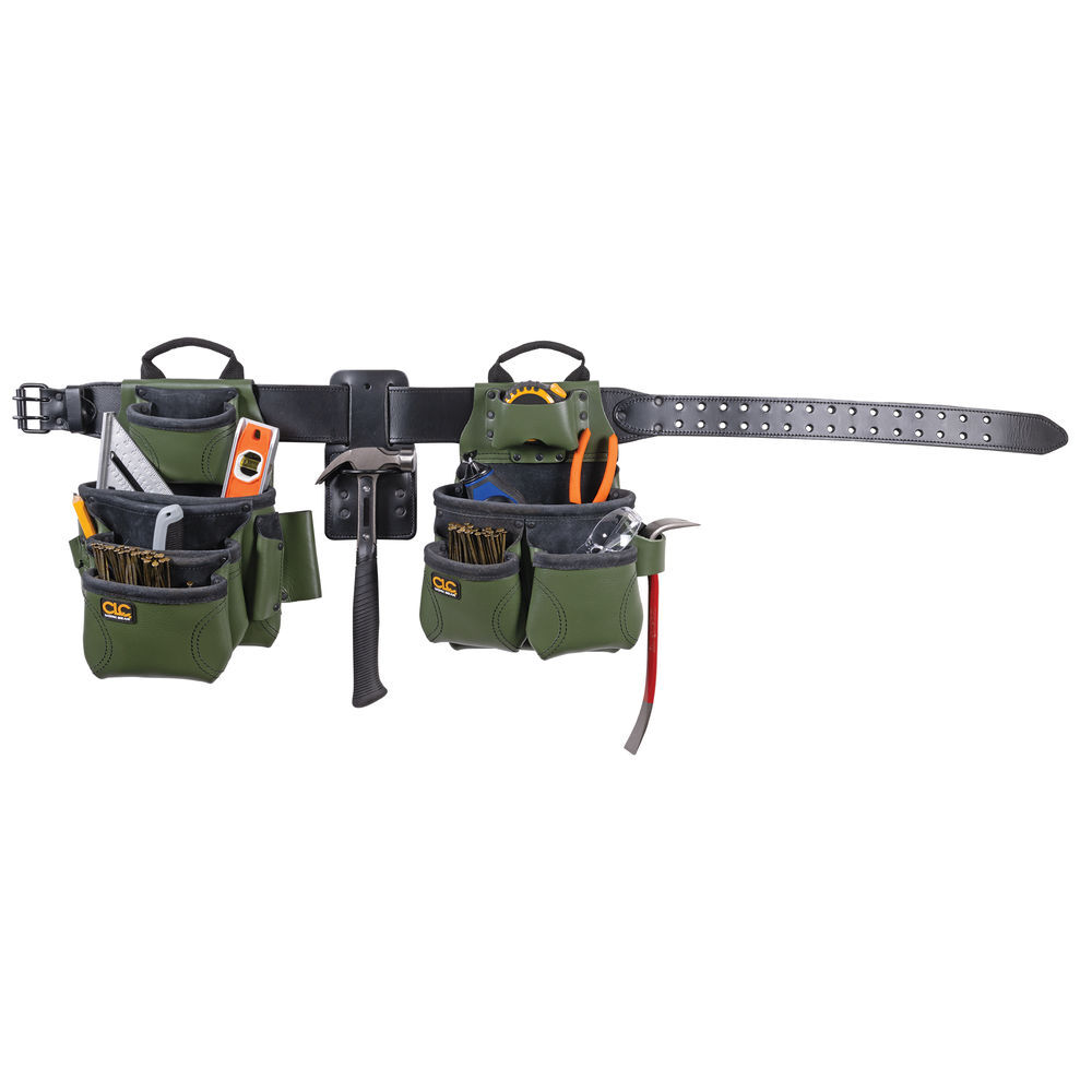 CLC Signature Leather Combo Apron Black and Green, large image number 3