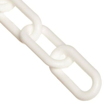 Mr Chain 2 in. (#8 51mm) x 50 ft. White Plastic Barrier Chain