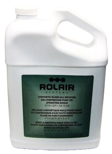 Rolair 1 Gallon (Bottle) All-Weather Synthetic-Blend Air Compressor Oil