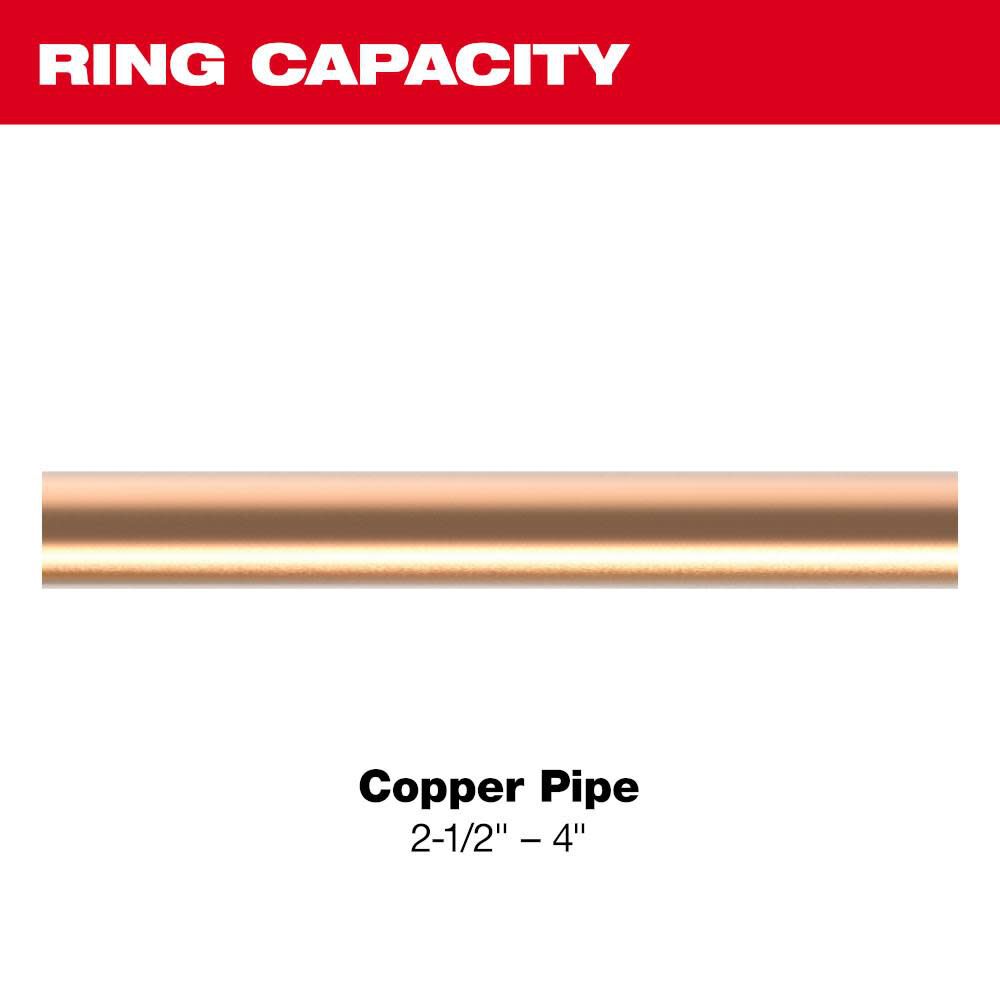 Milwaukee 2-1/2 Inch - 4 Inch NIBCO Press Ring Kit for M18 FORCE LOGIC Long Throw Press Tool, large image number 3