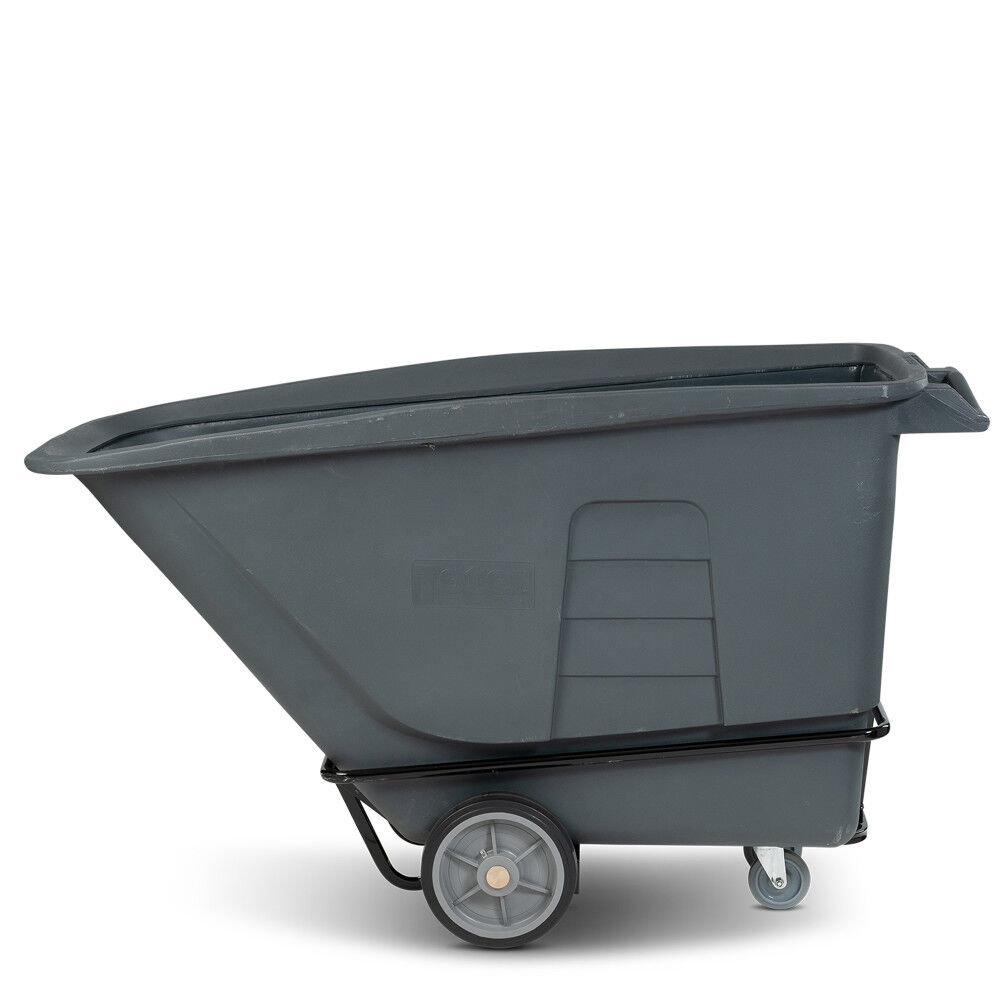 Toter 1 Cubic Yard 2000 lbs Capacity Heavy Duty Tilt Truck Gray, large image number 1