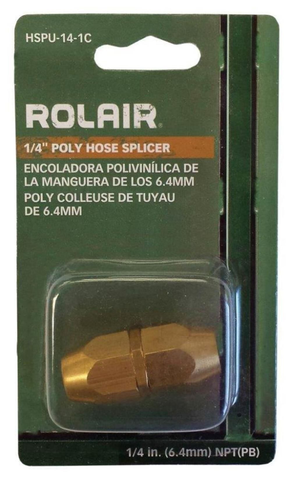 Rolair 1/4 In. Poly Hose Splicer, large image number 1