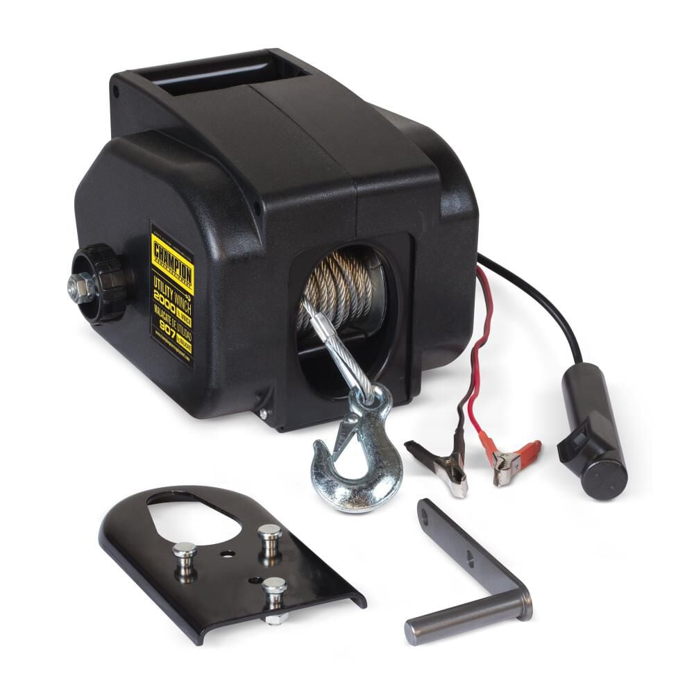 Champion Power Equipment 2000-Lb Marine/Trailer Utility Winch Kit – 12090