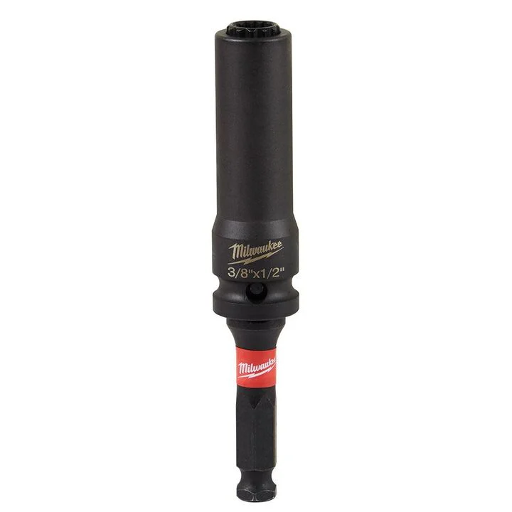 Milwaukee Shockwave Lineman's 12PT 3/8in & 1/2in 2-in-1 Socket, large image number 0