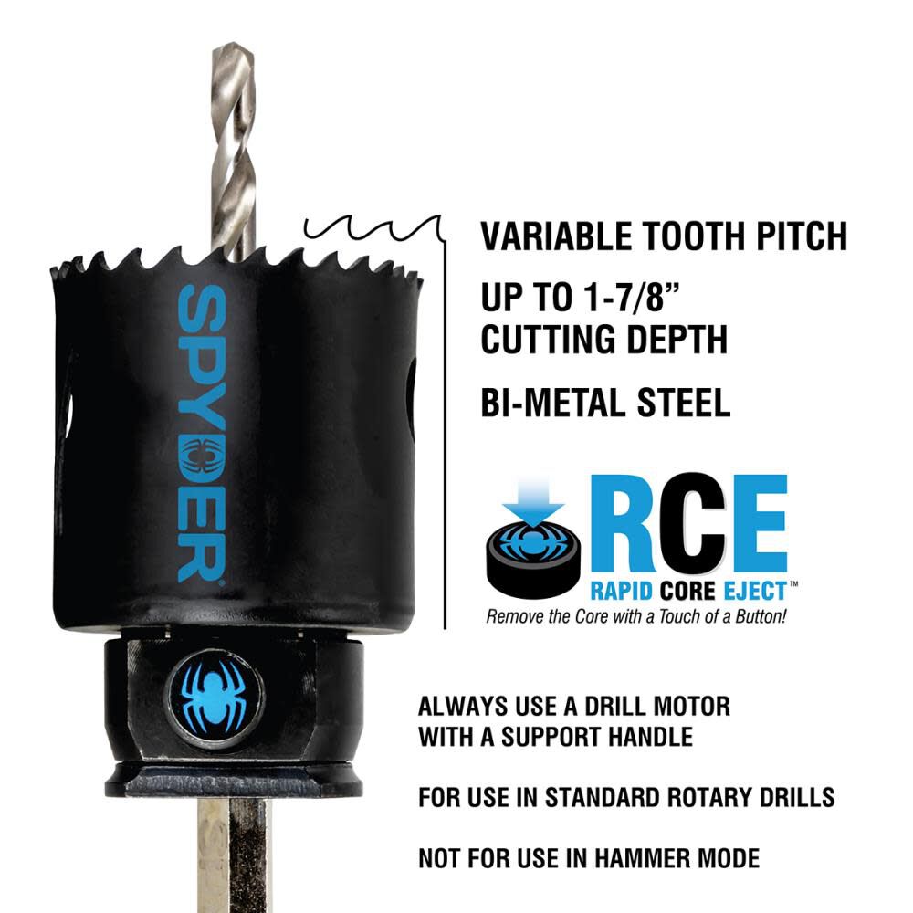 Spyder RCE BIM Hole Saw 3 In., large image number 3