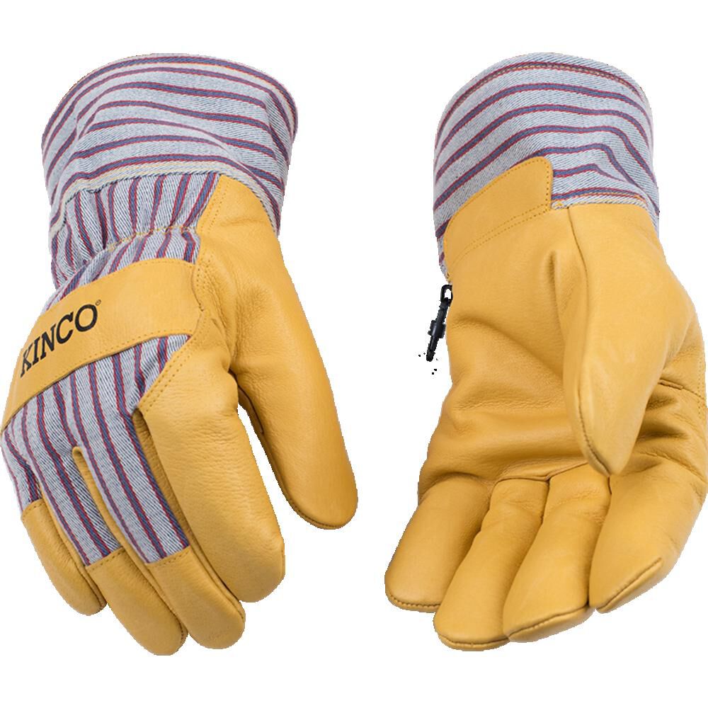 Kinco 1927 Lined Premium Grain Pigskin Palm Gloves with Safety Cuff XL 12 Pack, large image number 2