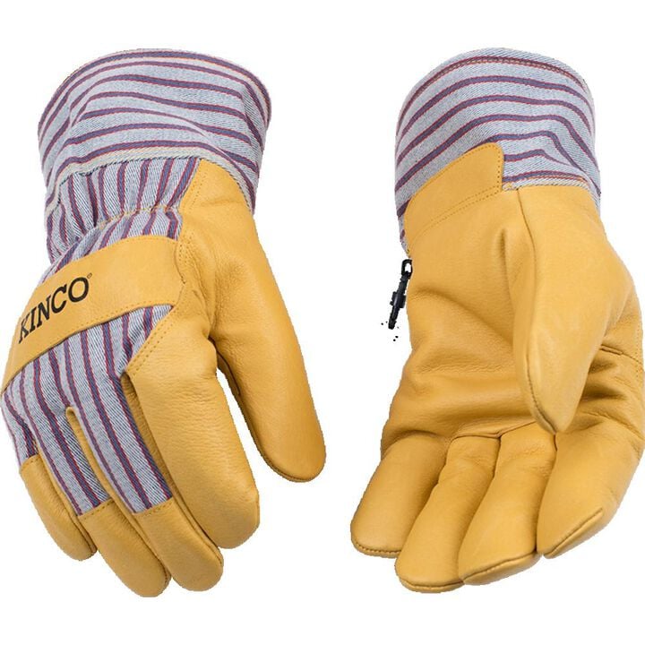 Kinco 1927 Lined Premium Grain Pigskin Palm Gloves with Safety Cuff XL 12 Pack, large image number 1