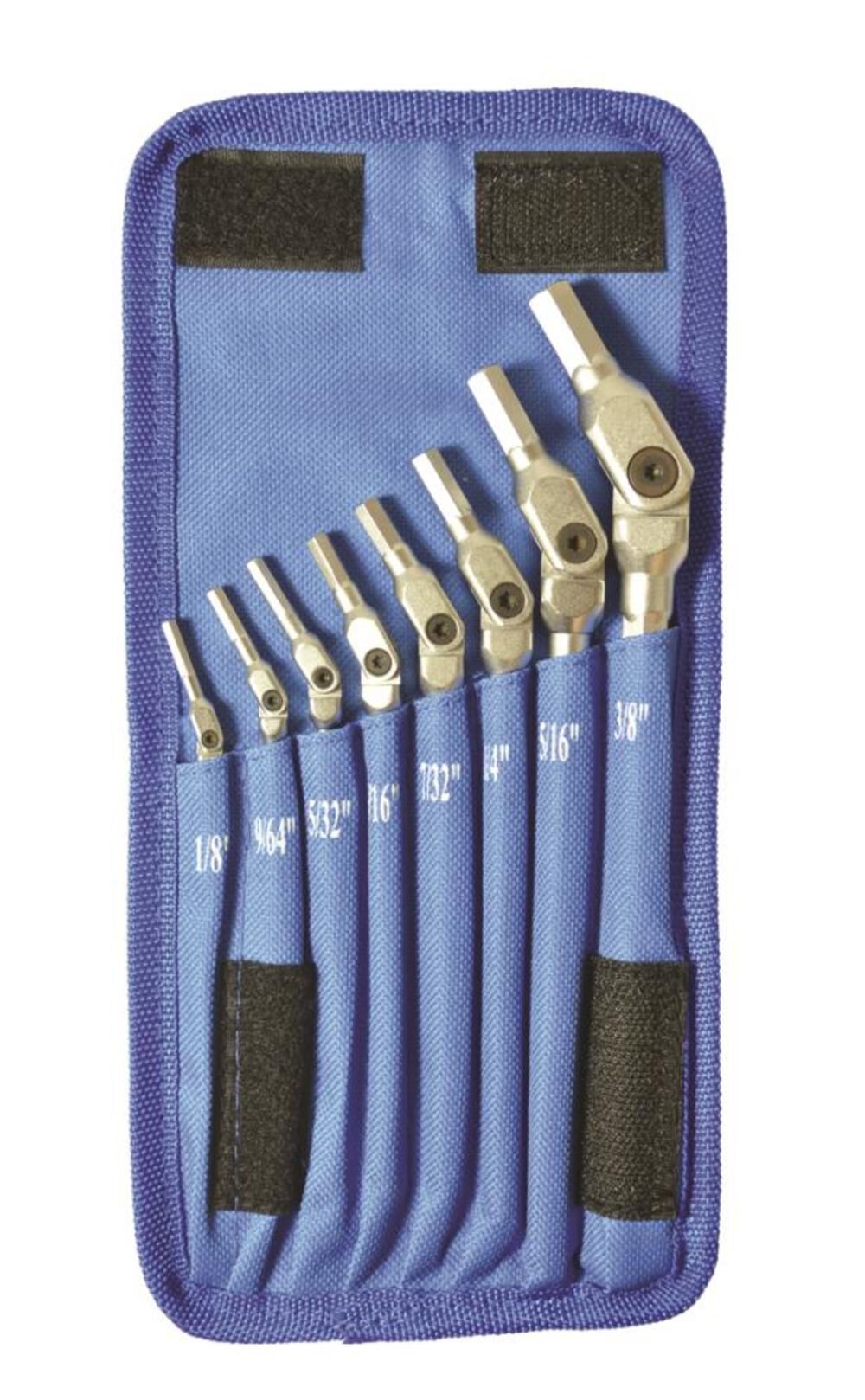 Bondhus Classic Hex Fold Up Wrench Set SAE .05-3/16 In, USA Made, Lifetime Warranty