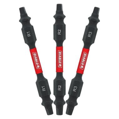 Diablo Tools 2 1/2" Double Ended Square Drive Bit Assorted Pack 3pc