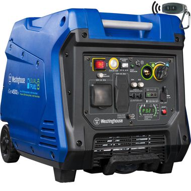 Westinghouse Outdoor Power iGen Dual Fuel Inverter Portable Generator 3700 Rated 4500 Surge Watt with Remote Start