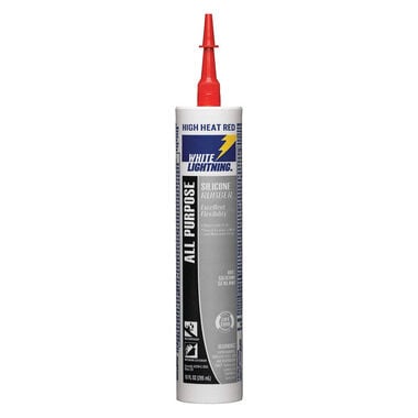 White Lightning 10 Oz High Heat Red All Purpose RTV Silicone Rubber Sealant
