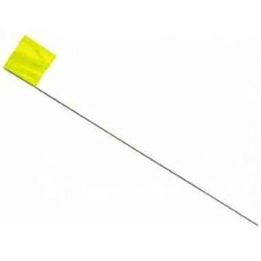 Irwin 2-1/2 In. x 3-1/2 In. x 21 In. Yellow Stake Flags 100 pk., large image number 0