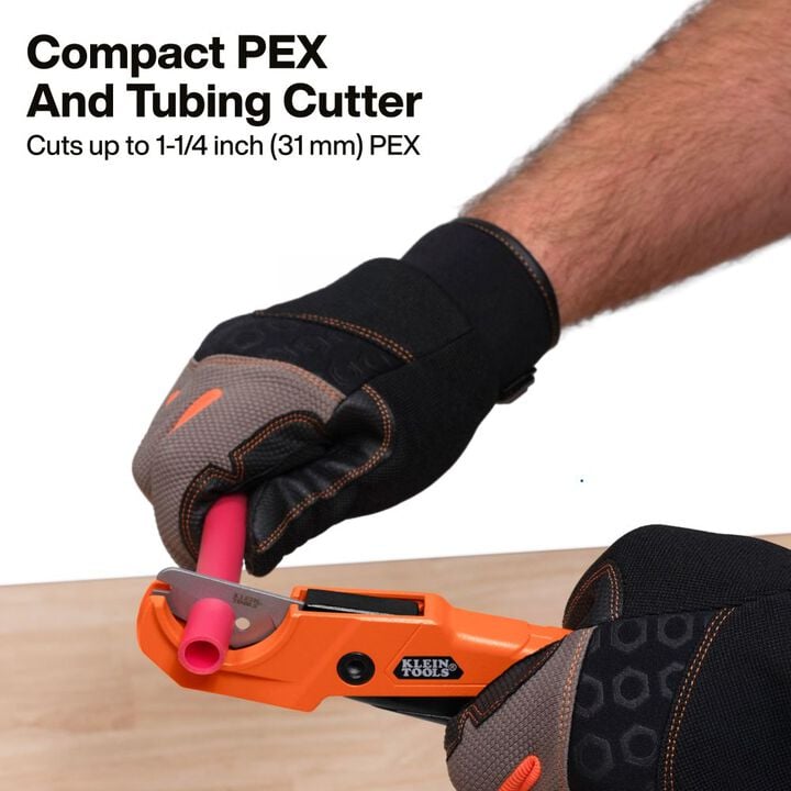 Klein Tools 1-1/4 Inch Compact PEX Pipe and Tubing Cutter, large image number 1