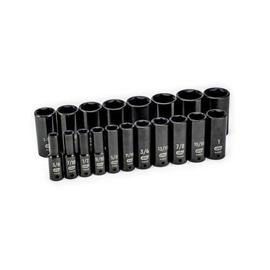 GEARWRENCH 1/2in Drive 6 Point Deep Impact Socket Set SAE 19pc, large image number 6