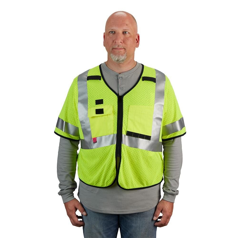 Milwaukee High Vis Safety Vest Yellow Class 3 Mesh AR/FR Cat 1 S/M, large image number 10