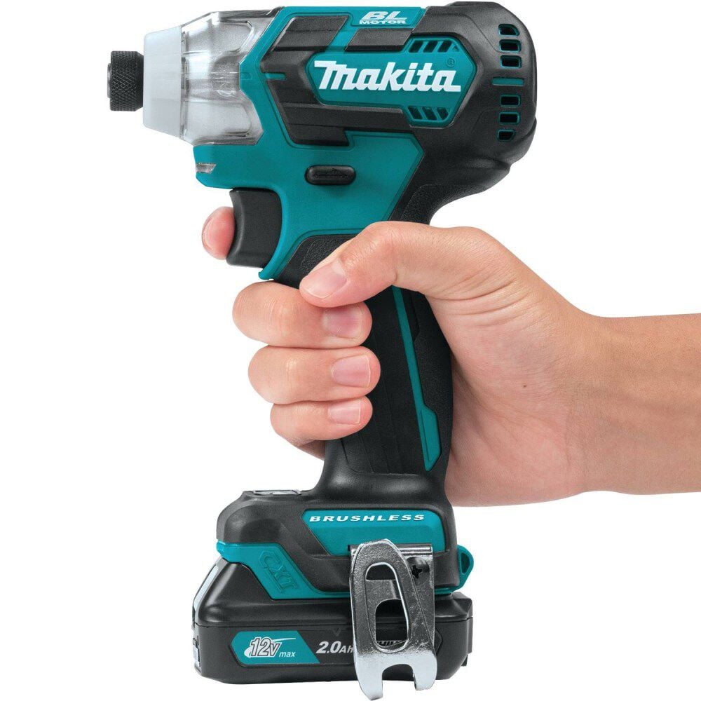 Makita 12V max CXT Lithium-Ion Brushless Cordless Impact Driver Kit 2.0 Ah, large image number 2