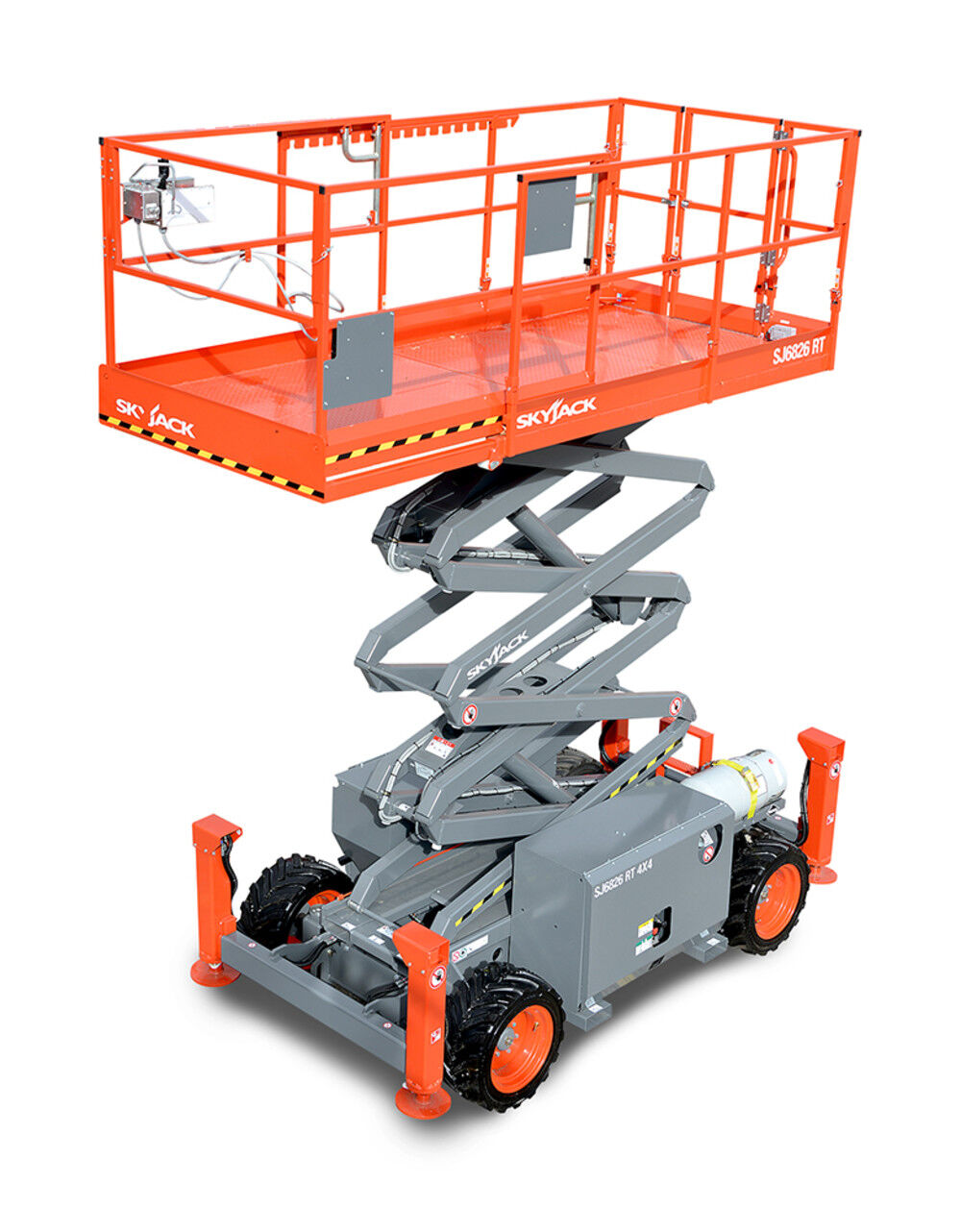 Skyjack Scissor Lift 26' Maximum Platform Height 68in Width Rough Terrain  SJ6826 RT - Acme Tools
