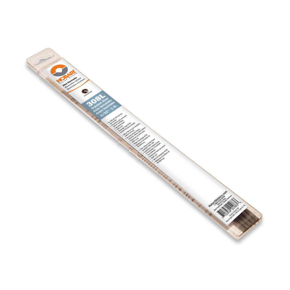 Hobart Electrodes 308L Stainless 3/32in 5pk, large image number 1