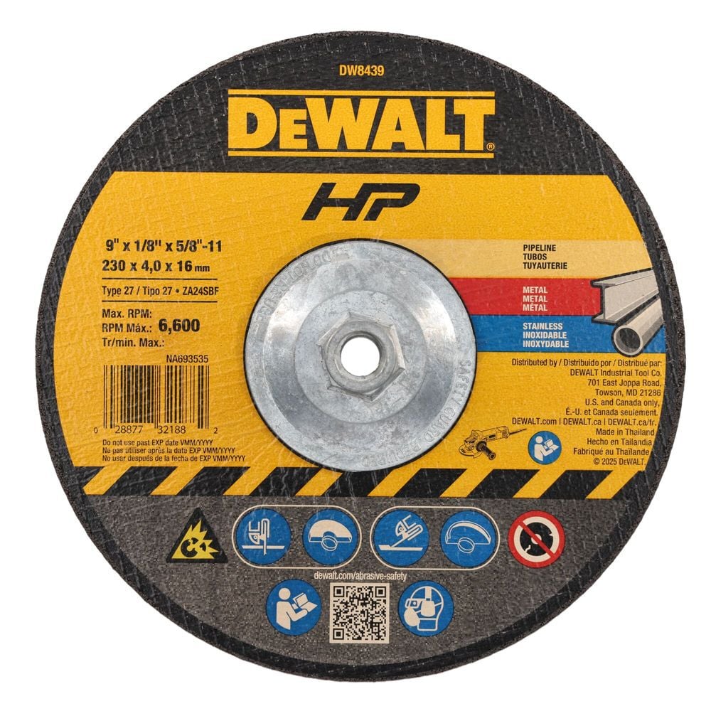 DEWALT 9 In. HP Pipeline Wheel, large image number 4
