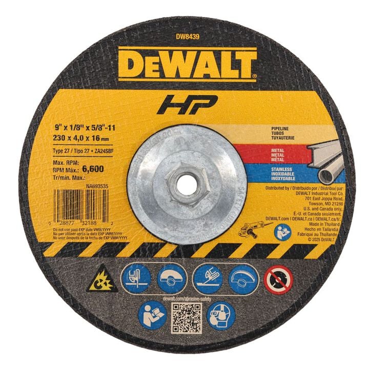DEWALT 9 In. HP Pipeline Wheel, large image number 3