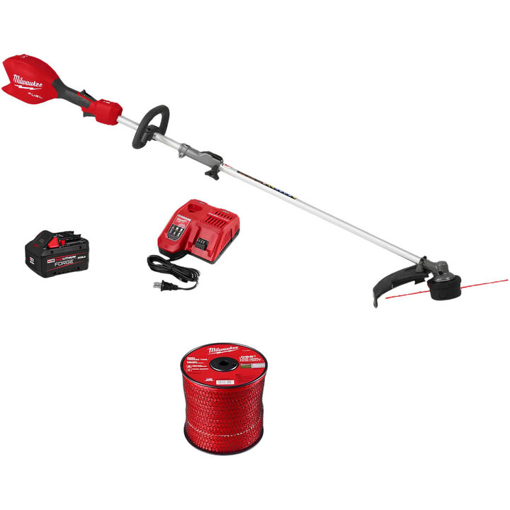 Milwaukee M18 FUEL String Trimmer Kit and 0.095 Inch x 750 Ft. Trimmer Line Bundle