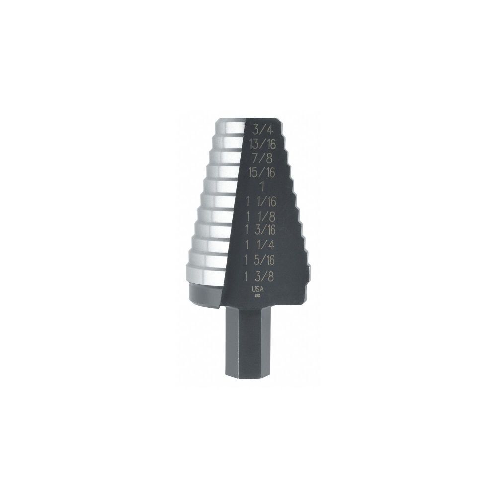 Irwin 1-3/16in to 1-3/8in Step-Drill Bit, 1/2in Shank, large image number 5