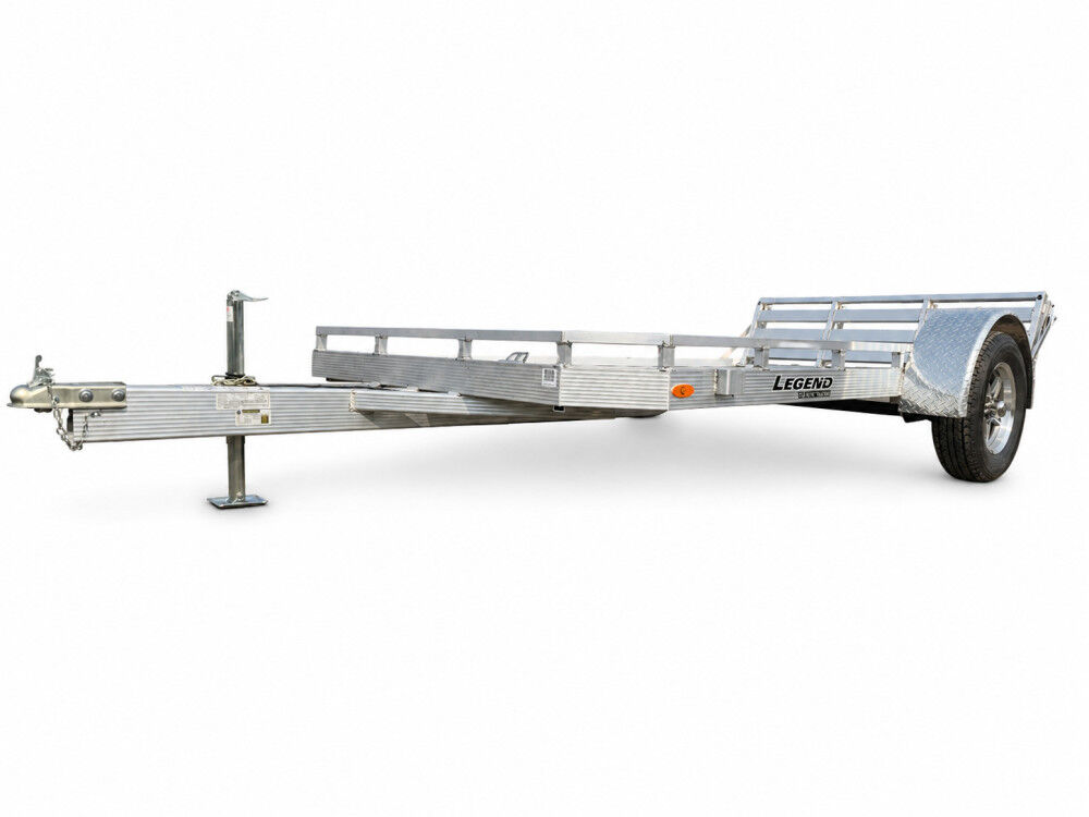 Legend Premium Trailers 12 Ft Utility Gate Single Axle Flatbed Open Aluminum Trailer, large image number 1