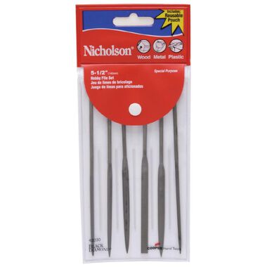 Crescent Nicholson Hobby File Set 6 Pc. 5-1/2 In.