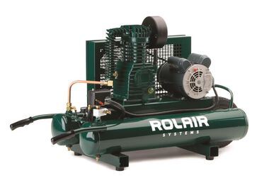 Rolair 9 Gallon Twin Tank Compressor with Dual Controls, large image number 0