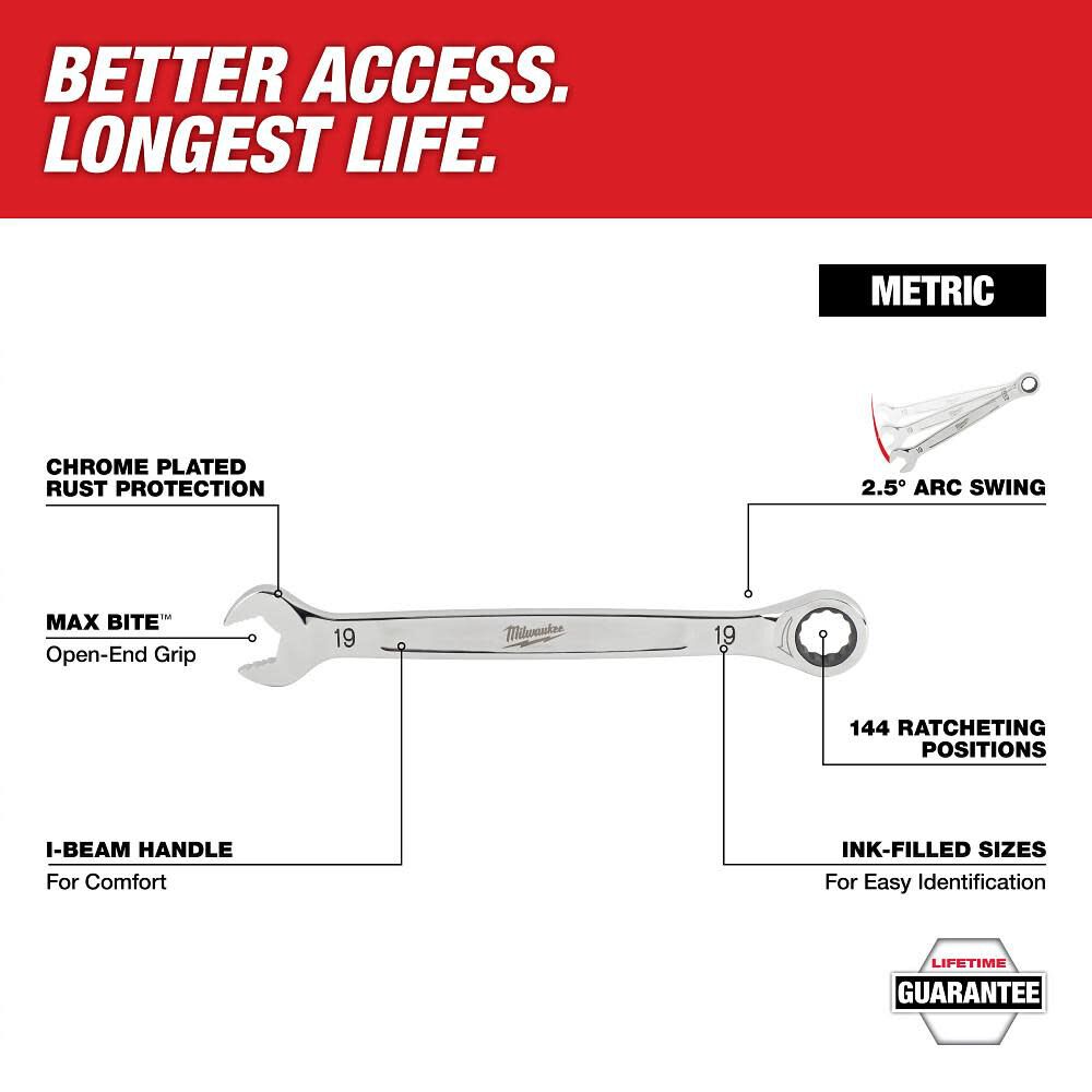 Milwaukee 32mm Ratcheting Combination Wrench 45 96 9332 - Image 2