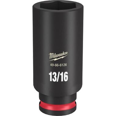 Milwaukee Impact Socket 3/8in Drive 13/16in Deep 6 Point, large image number 0