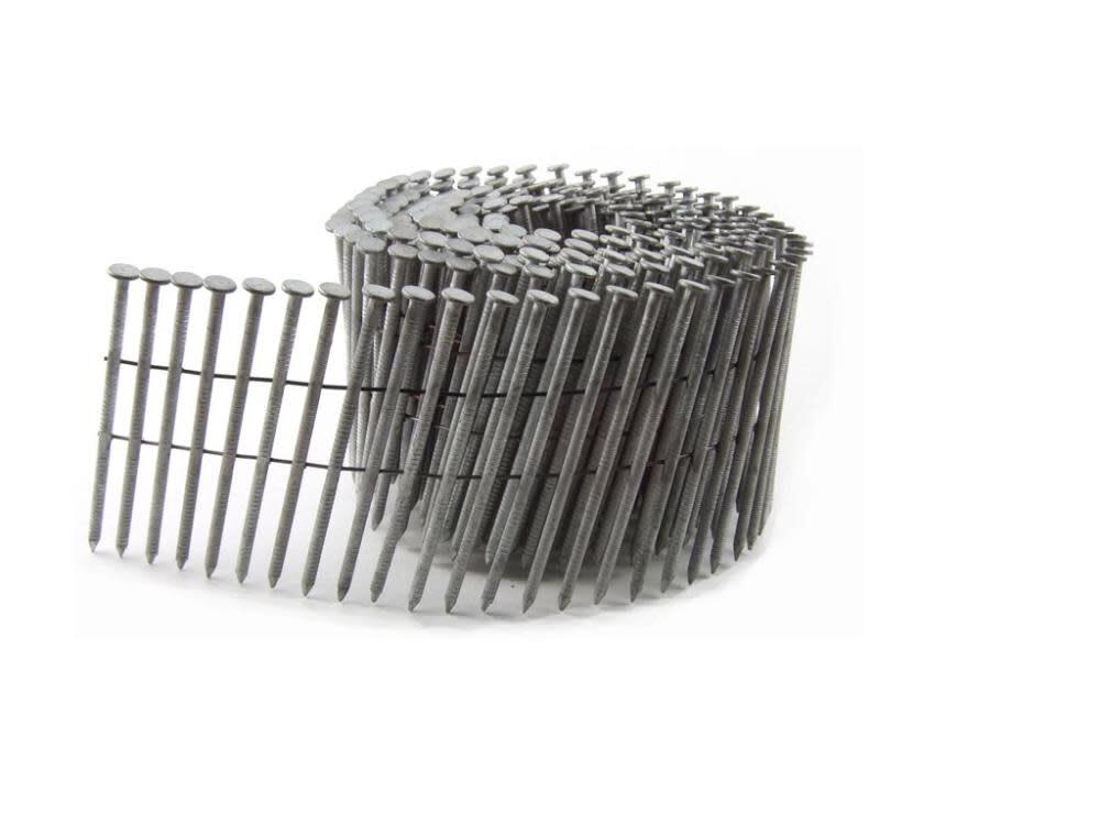 Acme Tools B&C Eagle 2-1/2 Inch x .090 Wire Collated Hot Dipped Galvanized Ring Shank Coil Siding Nails 5,400 Pieces & 6,000 Bostitch Stapler And Nailer Cap Bundle, large image number 3