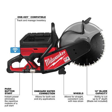 Milwaukee MX FUEL 14inch Cut-Off Saw Kit with 2 Batteries, large image number 4