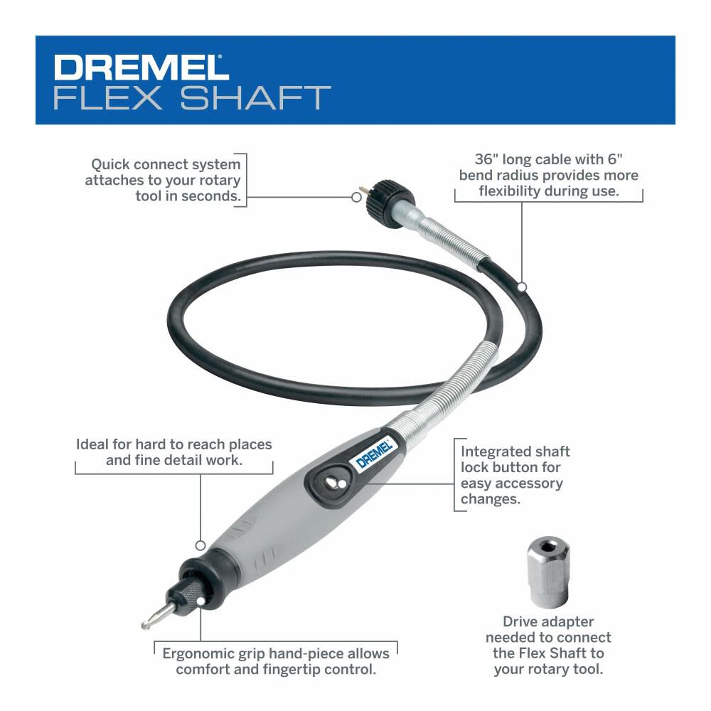 Dremel 225 Flexible Shaft 101mm - Screwfix